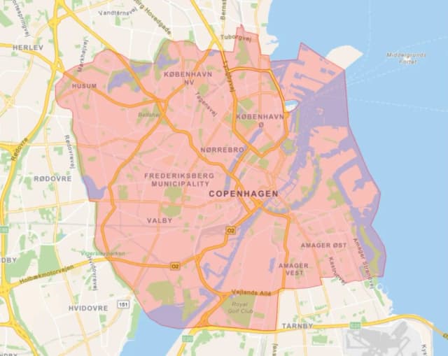 Miljøzone kort for København