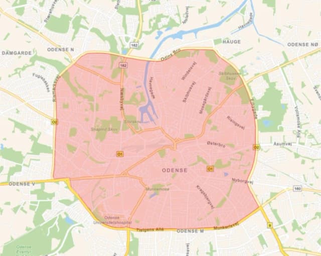 Miljøzone kort for Odense